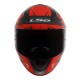 CAPACETE LS2 FF353 RAPID CROMO PRETO COM VERMELHO FOSCO