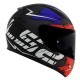 CAPACETE LS2 FF353 RAPID CROMO PRETO COM VERMELHO AZUL FOSCO