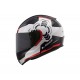 CAPACETE LS2 FF353 RAPID GHOST BRANCO/ PRETO/ VERMELHO