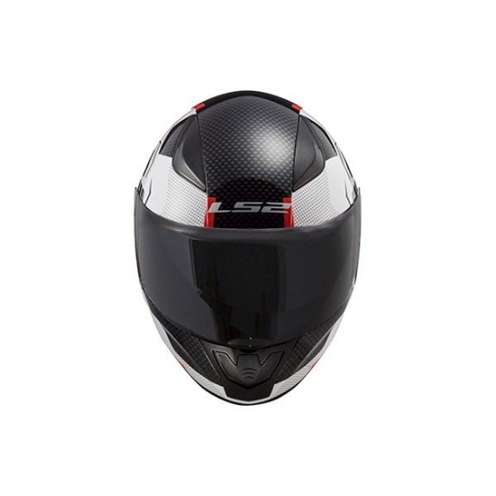 CAPACETE LS2 FF353 RAPID GHOST BRANCO/ PRETO/ VERMELHO