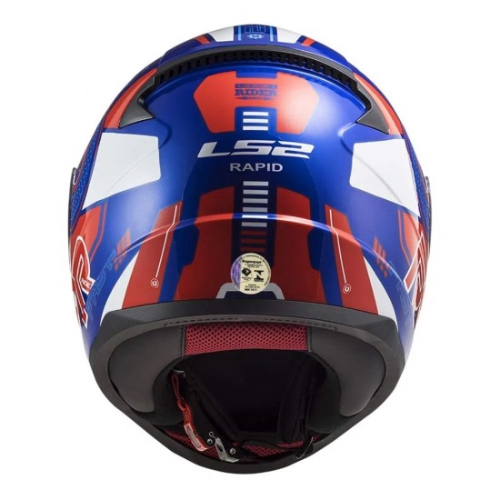 CAPACETE LS2 FF353 RAPID STRATUS AZUL COM VERMELHO