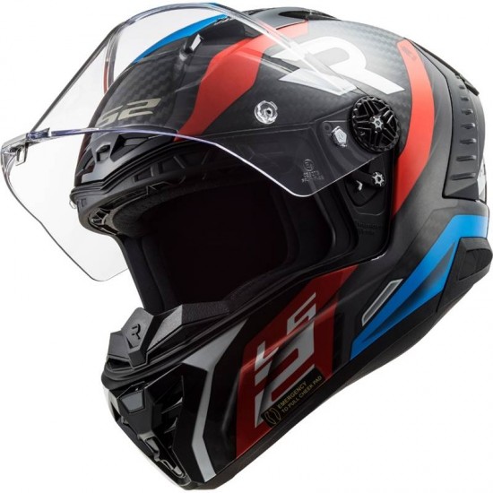 CAPACETE LS2 FF805 THUNDER C CARBON SUPRA VERMELHO AZUL