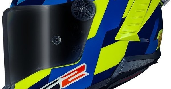CAPACETE LS2 FF805 THUNDER C CARBON GAS AZUL AMARELO