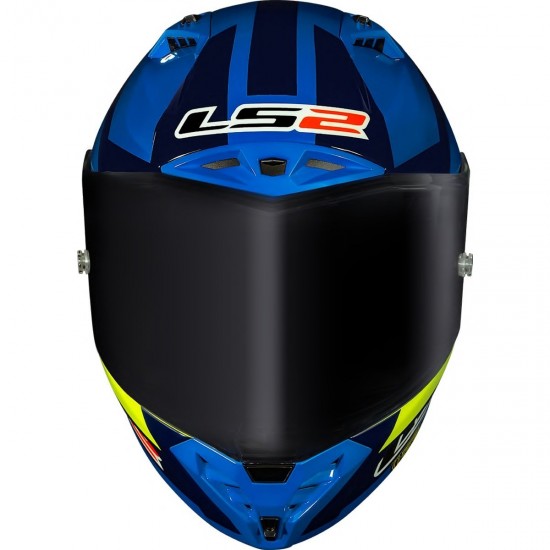 CAPACETE LS2 FF805 THUNDER C CARBON GAS AZUL AMARELO