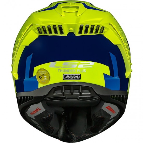 CAPACETE LS2 FF805 THUNDER C CARBON GAS AZUL AMARELO