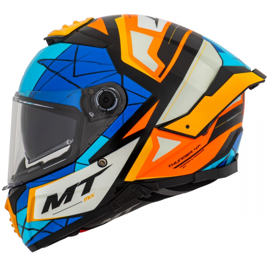 CAPACETE MT THUNDER 4 SV MIX C4 LARANJA ( COM VISEIRA SOLAR ) 