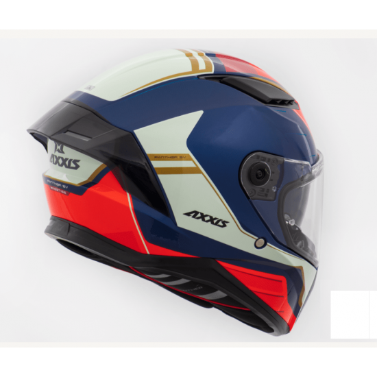 CAPACETE AXXIS PANTHER SV AZUL E VERMELHO ( COM VISEIRA SOLAR ) 