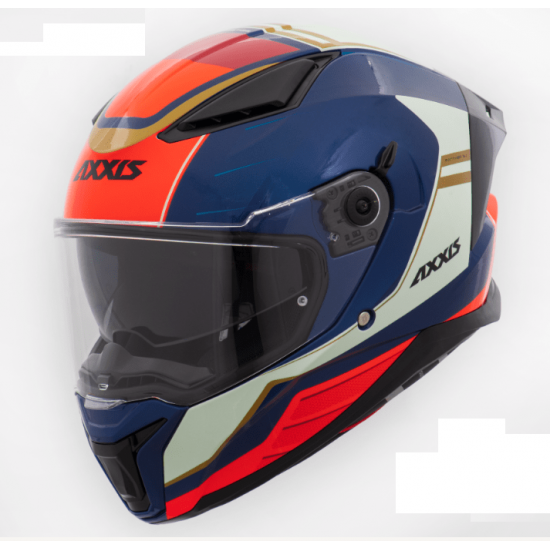 CAPACETE AXXIS PANTHER SV AZUL E VERMELHO ( COM VISEIRA SOLAR ) 