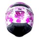 CAPACETE NORISK RAZOR FF802 BLOOM BRANCO ROSA