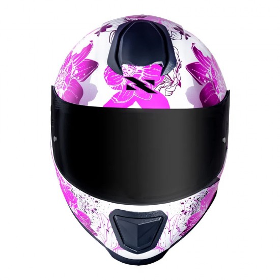 CAPACETE NORISK RAZOR FF802 BLOOM BRANCO ROSA