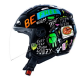 CAPACETE NORISK ORION FREE PRETO LARANJA