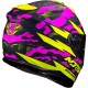 CAPACETE NORISK STRADA COMMANDO ROSA FOSCO COM AMARELO FLUOR