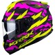 CAPACETE NORISK STRADA COMMANDO ROSA FOSCO COM AMARELO FLUOR