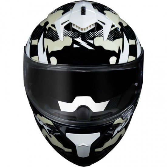 CAPACETE NORISK STRADA COMMANDO PRETO/BRANCO