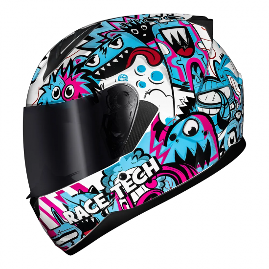 CAPACETE RACE TECH SECTOR MONSTERS AZUL