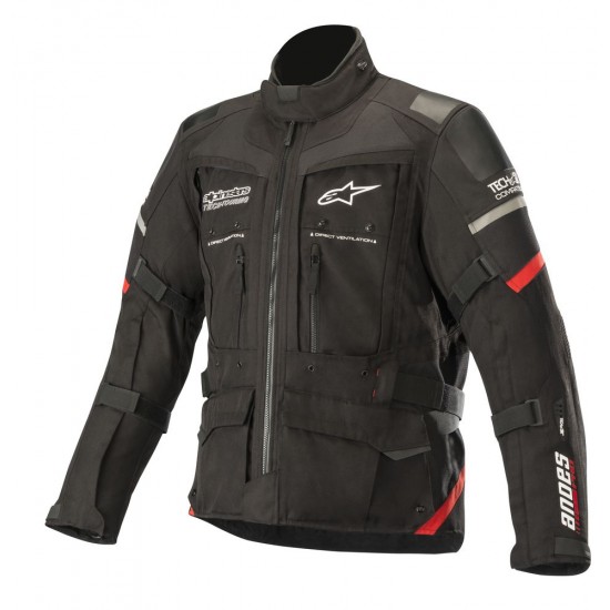 JAQUETA ALPINESTARS ANDES PRO DRYSTAR PRETO/VERMELHO TECH-AIR®  (COMPATÍVEL COM AIRBAG)