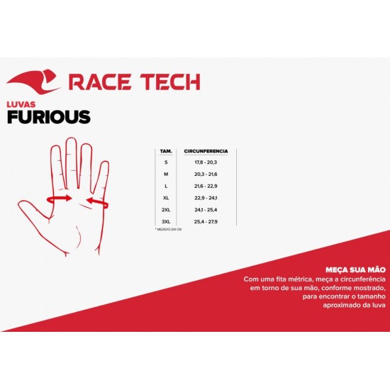 LUVA RACE TECH FURIOUS PRETA