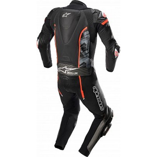 MACACÃO ALPINESTARS GP PRO V2 1PEÇA PRETO CAMUFLADO/VERMELHO TECH-AIR® ( COMPATÍVEL COM AIRBAG)