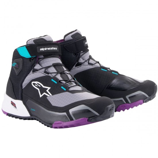 BOTA ALPINESTARS CRX DRY STELLA CINZA/ROXO/VERDE