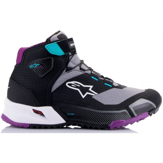 BOTA ALPINESTARS CRX DRY STELLA CINZA/ROXO/VERDE